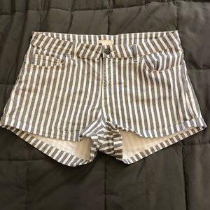 H&M striped denim shorts, 90’s inspired, 10